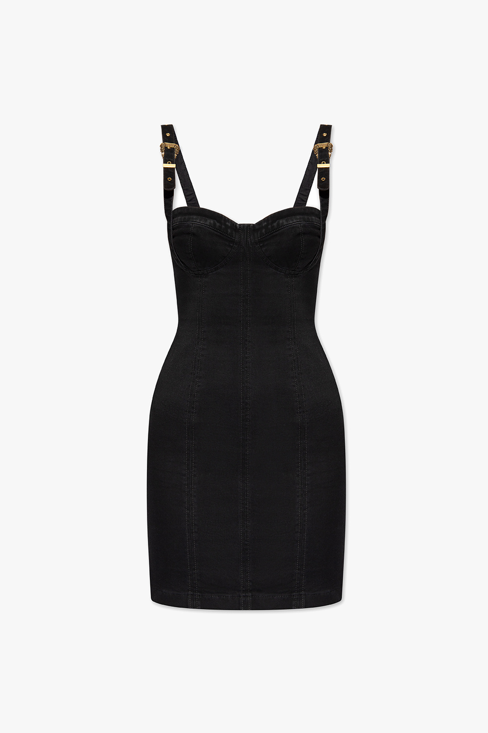 Y's DENIM HOLE EMBROIDERY DRESS 黒1 8seconds Shirred Denim Dress Ash | Pinafore for Women | KOODING